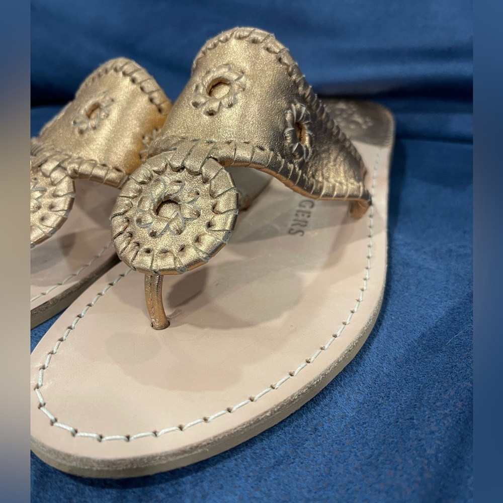 𝅺Jack Rogers rose Gold sandals size 8.5M EUC SB7 - Picture 2 of 8